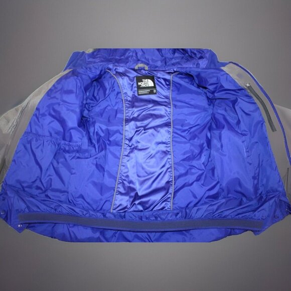 Womens THE NORTH FACE 550 DOWN HOODED QUILTED PUFFER GRAY PURPLE Coat Destiny XS - Picture 4 of 14